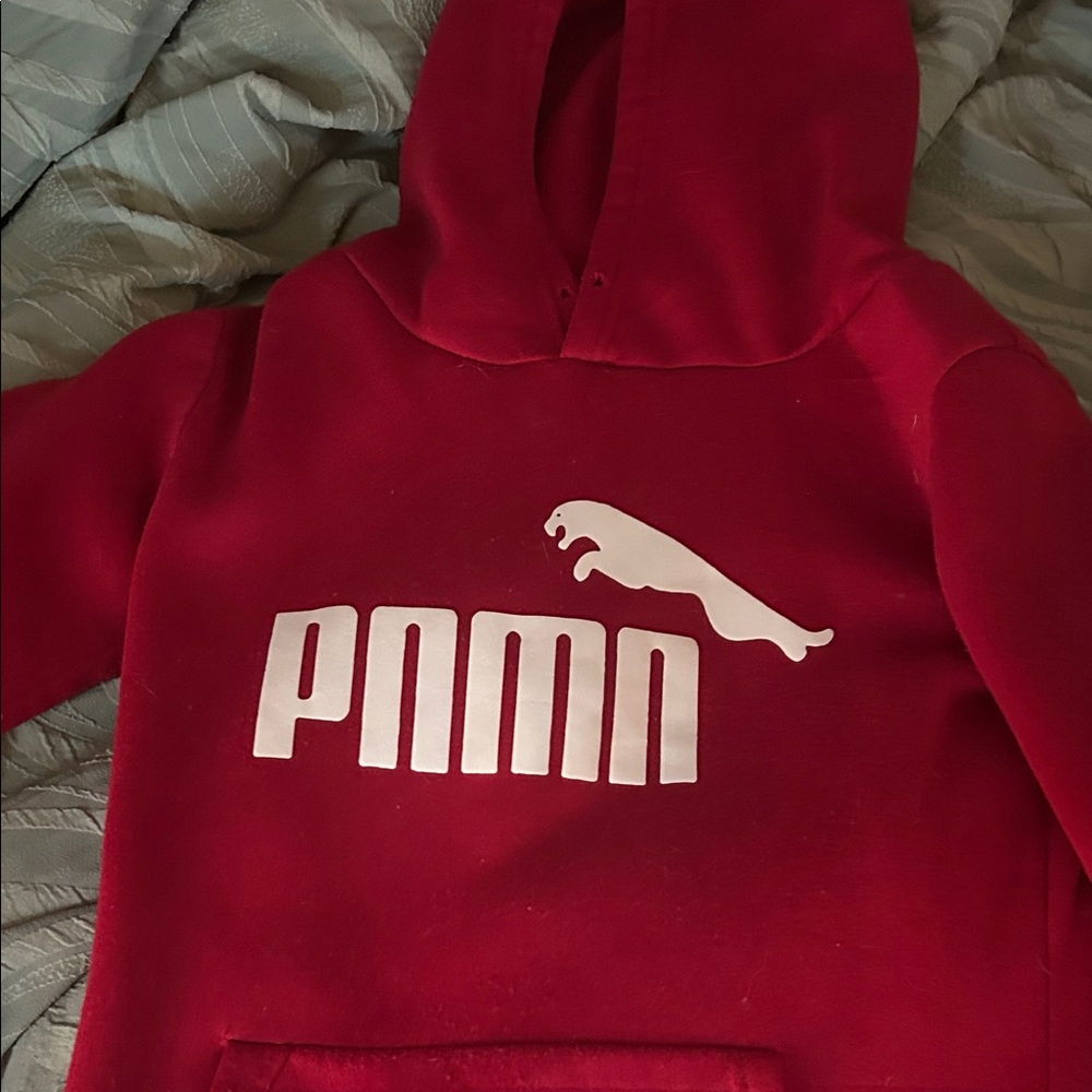 Puma Scarlet Hoodie with White Logo